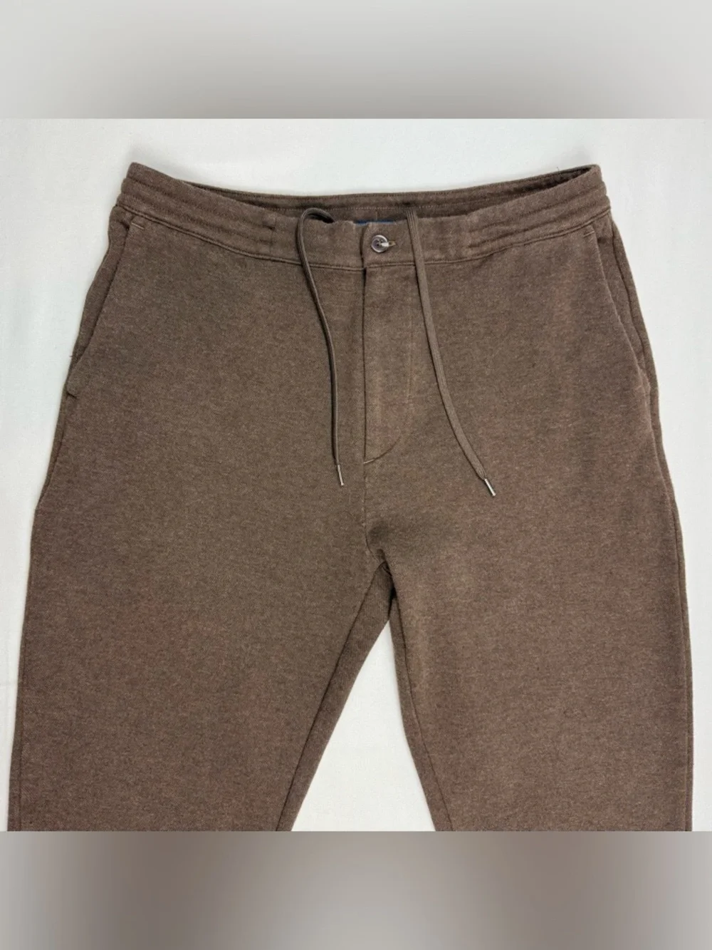 Polo Ralph Lauren Mens Textured Jogger Sweatpants Sz Medium Brown A9 - Picture 4 of 8
